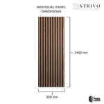 STRIVO Acoustic Slat Panel - Walnut