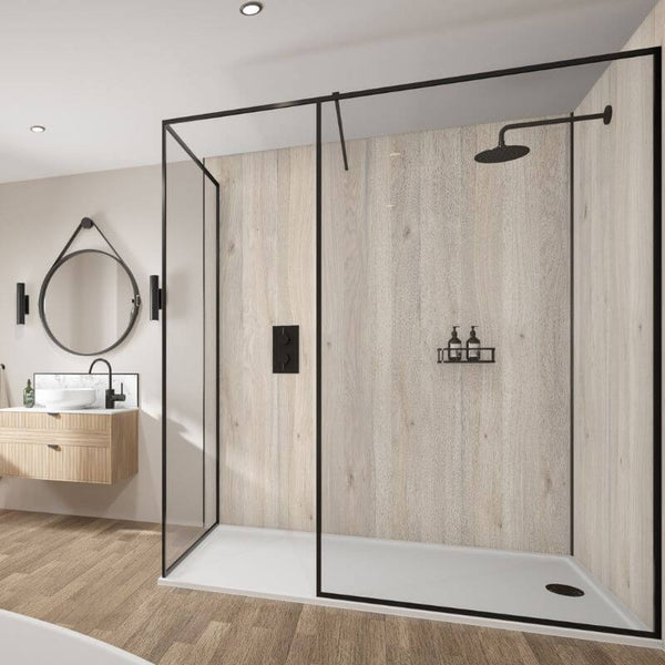 Wetwall Mermaid Scandi Oak Shower Panel
