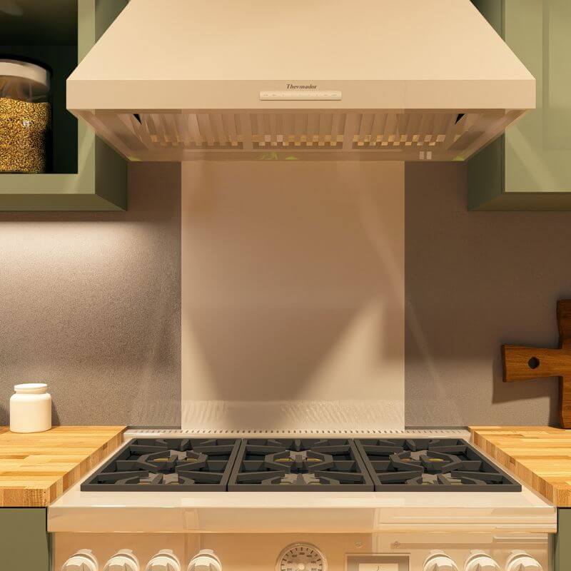 White Hob Splashback - Eldhaus