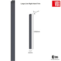 Vox Linerio Anthracite Slat Panel Trim | Multiple Variants Available