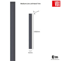 Vox Linerio Anthracite Slat Panel Trim | Multiple Variants Available