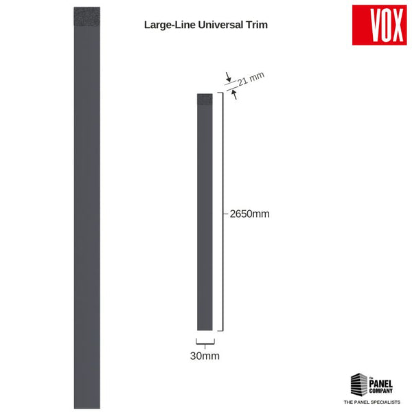 Vox Linerio Anthracite Slat Panel Trim | Multiple Variants Available