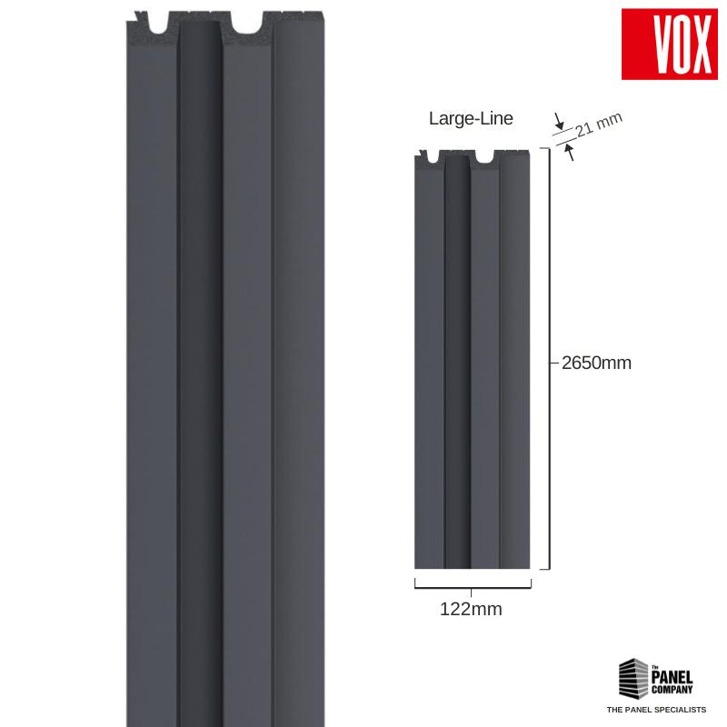 Line Rod Panel Buy Vox Linerio Anthracite Slat Wood Panel | Panel Co – Panel Company