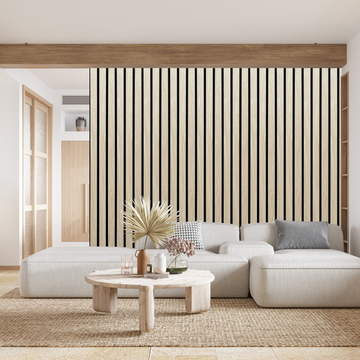 Light Ash Acoustic Wide-Slat Wall Panel - Sulcado