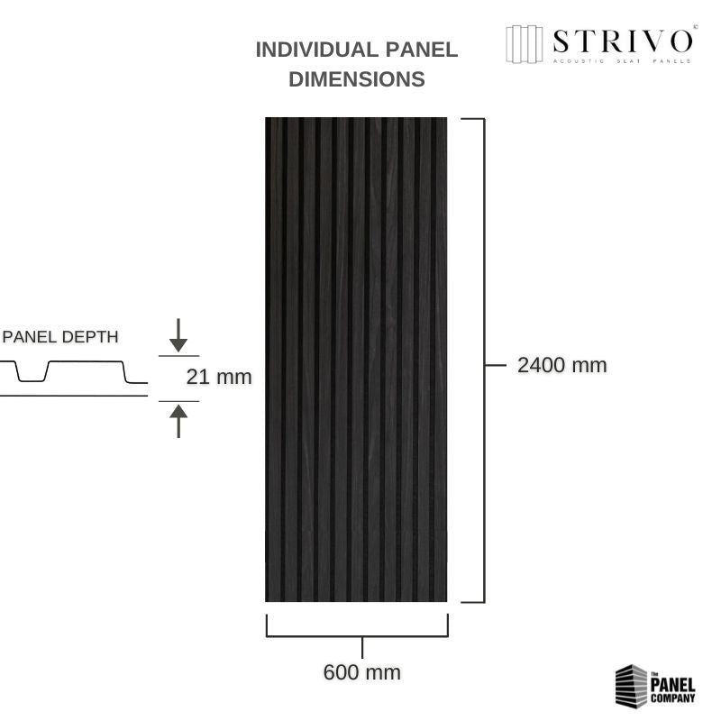 Strivo® Acoustic Black Oak Slat Panel | The Panel Company
