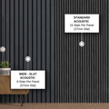 Charcoal Acoustic Wide-Slat Wall Panel - Sulcado