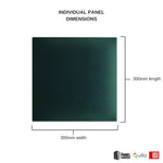 Vox Vilo Upholstered Panel - Bottle Green | Regular 3 - 300mm x 300mm