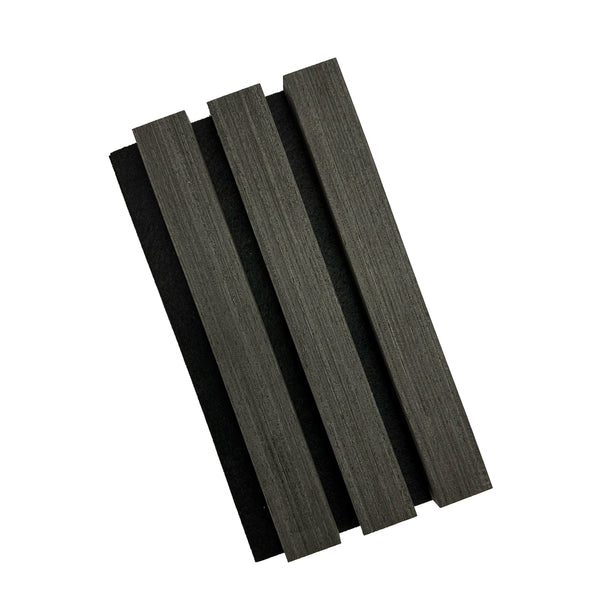 Charcoal Acoustic Slat Wall Panel - Sulcado Sample