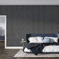 charcoal-acoustic-slat-wall-panel-bedroom