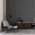 Charcoal Acoustic Slat Wall Panel - Sulcado