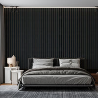 Charcoal 3D Slat Wall Panel - Sulcado