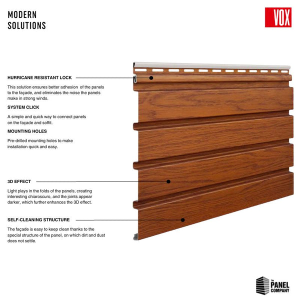 Golden Oak - Vox Fronto Slat Wall Panels