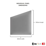 Vox Vilo Upholstered Panel - Grey | Geo 300mm x 350mm