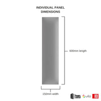 Vox Vilo Upholstered Panel - Grey | Regular 2 - 150mm x 600mm