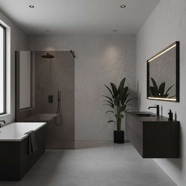 Imprevia Basalt SPC Shower Panel - 0.6M x 2.4M