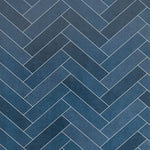 Premium Large Multi Navy Herringbone Tile 1.0m x 2.4m Shower Panel