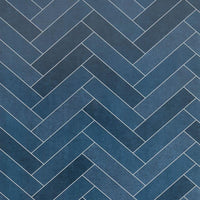 Premium Large Multi Navy Herringbone Tile 1.0m x 2.4m Shower Panel