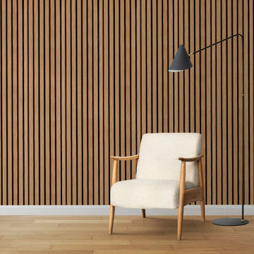 Natural Oak Acoustic Slat Wall Panel - Sulcado