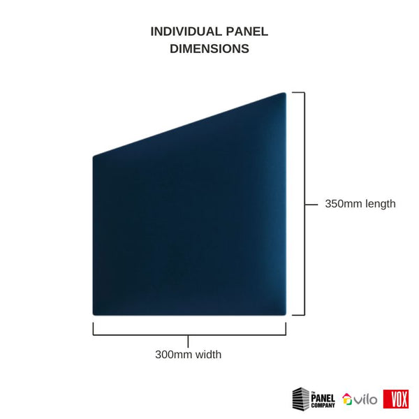 Vox Vilo Upholstered Panel - Navy Blue | Geo 300mm x 350mm