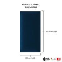 Vox Vilo Upholstered Panel - Navy Blue | Regular 1 - 300mm x 600mm