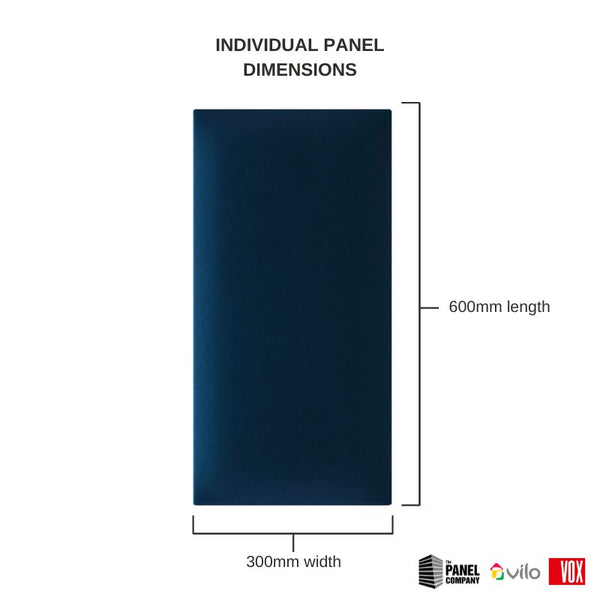 Vox Vilo Upholstered Panel - Navy Blue | Regular 1 - 300mm x 600mm