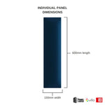 Vox Vilo Upholstered Panel - Navy Blue | Regular 2 - 150mm x 600mm