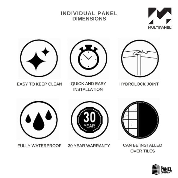 Metro Tile Effect Shower Panel | Multipanel | The Panel Company