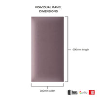 Vox Vilo Upholstered Panel - Powder Pink | Regular 1 - 300mm x 600mm