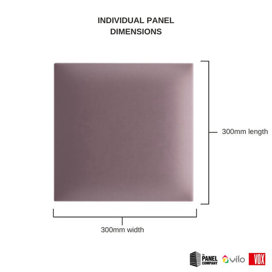 Vilo Upholstered Panel - Powder Pink | Regular 3 | Panel Co – Panel Company