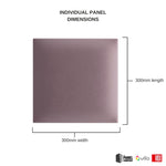 Vox Vilo Upholstered Panel - Powder Pink | Regular 3 - 300mm x 300mm