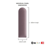 Vox Vilo Upholstered Panel - Powder Pink | Oval 150mm x 600mm