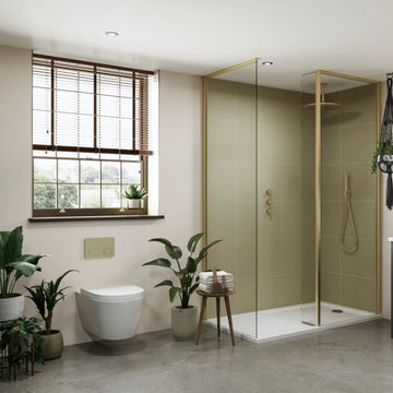 Multipanel Taupe Grey Large Tile Effect Shower Panel