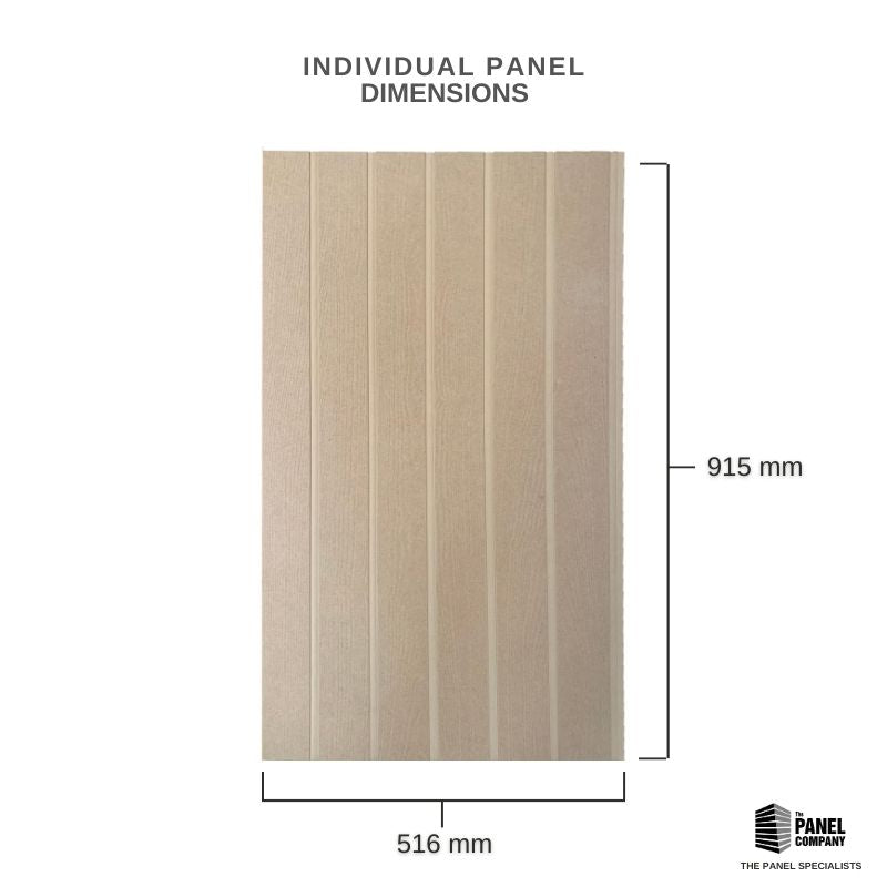 Tongue and Groove MDF Wall Panel 915 x 516mm Panel Company