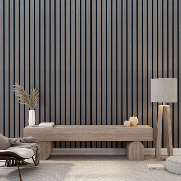 Walnut Acoustic Wide-Slat Wall Panel - Sulcado