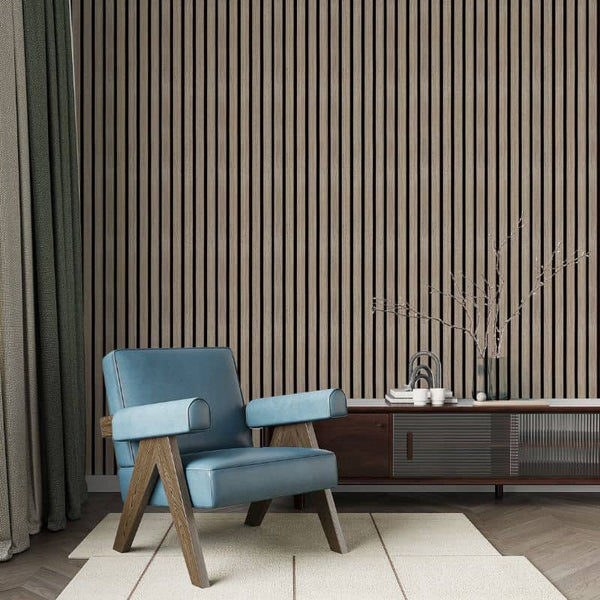 STRIVO Premium Walnut Acoustic Slat Wall Panel