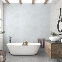 Large White Concrete 1.0m x 2.4m Shower Panel