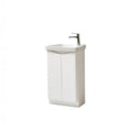 Kartell Arc 500mm Floor Standing 2 Door Cloackroom Unit & Ceramic Basin - White