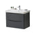 Kartell Arc 800mm Wall Mounted 2 Drawer Unit & Ceramic Basin - Matt Graphite