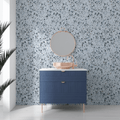 Premium Large Blue Terrazzo Matt 1.0m x 2.4m Shower Panel