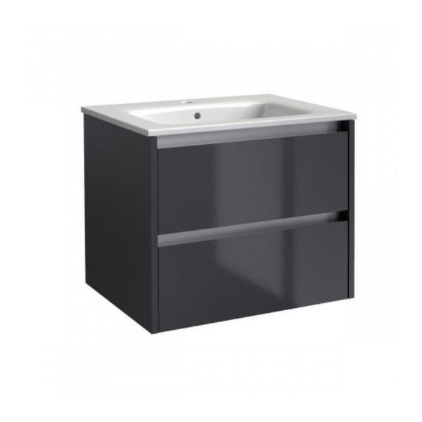 Kartell City 590mm Width Wall Mounted Unit Storm Grey Gloss