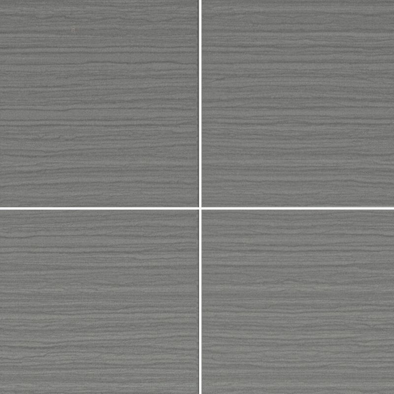 Textured gray ceramic tiles with white grout lines in a grid layout, modern matte finish tile flooring or wall design