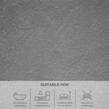 Shetlands Black Slate SPC Flooring | w/ Built In Underlay | Elegance Range | 2.04m² Pack