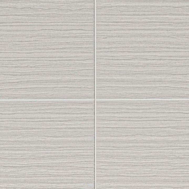 Light gray wood texture ceramic floor tiles in a grid pattern