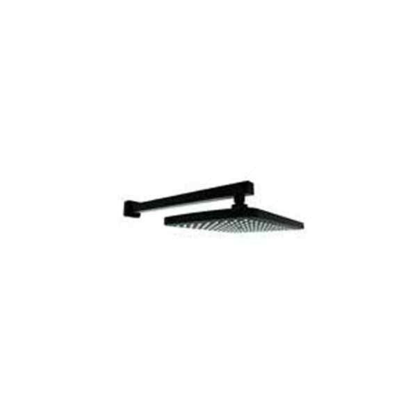 Kartell Nero Square Wall Mounted Fixed Head & Arm Matt Black
