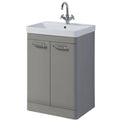 Kartell 500mm Options 2 Door Unit & Basin Basalt Grey