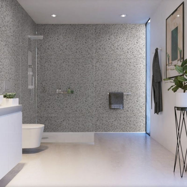 Positano Grey Terrazzo | ShowerWall Paneling