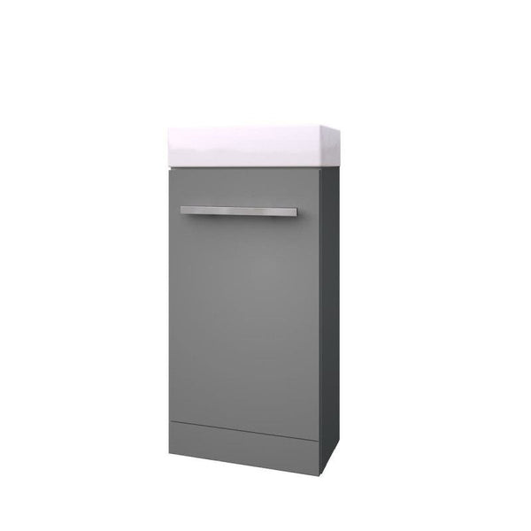 Kartell Purity Cloakroom Unit & Basin Storm Grey Gloss