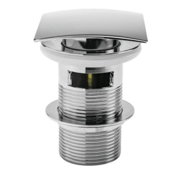 Kartell Square Push Button Basin Waste CP (Slotted)