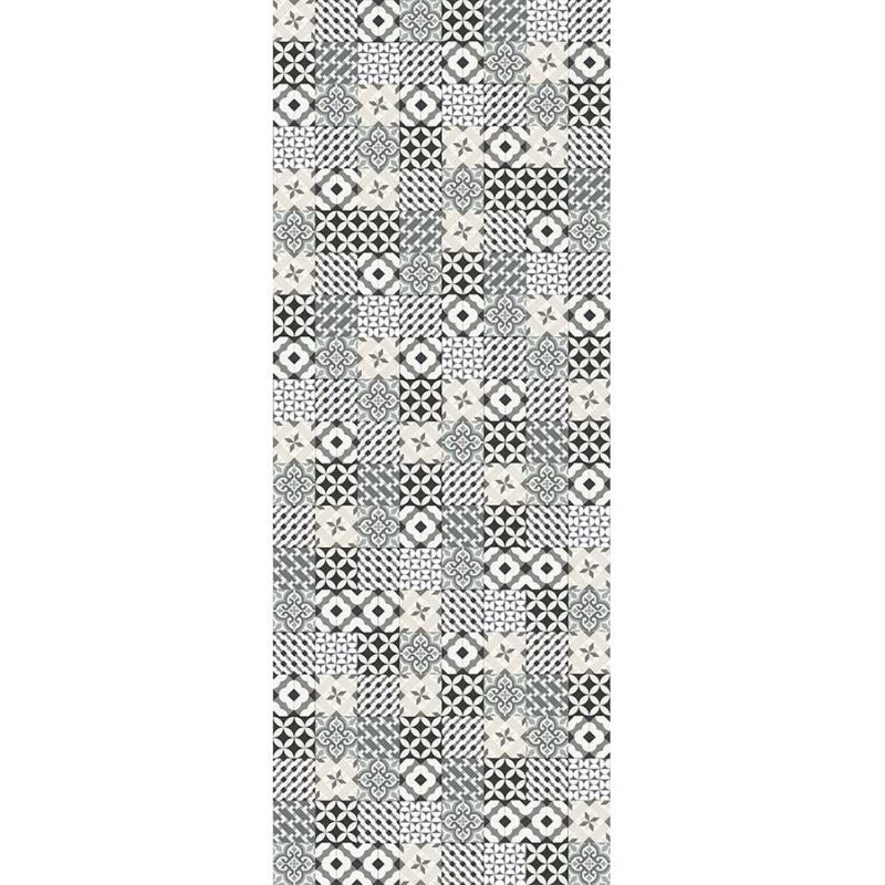 Black and white geometric patterned rug, Moroccan style carpet, decorative textured floor covering, tribal design area rug, interior design element, monochrome home decor accessory