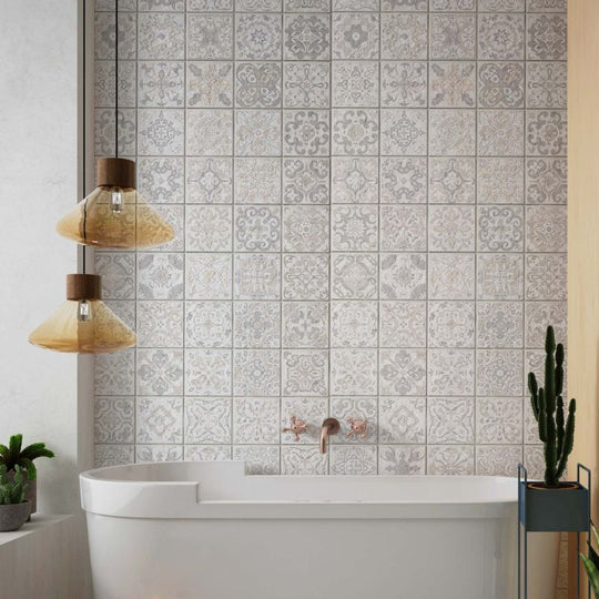 Buy Antwerp Victorian Grey Tile Shower Board The Panel Company